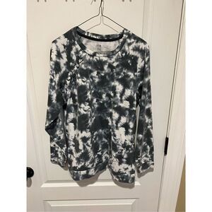 Ana Gray Cross Stitch X lace black and white tie dye Sweatshirt